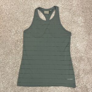 Athleta High Neck Mesh Stripe Chi Tank